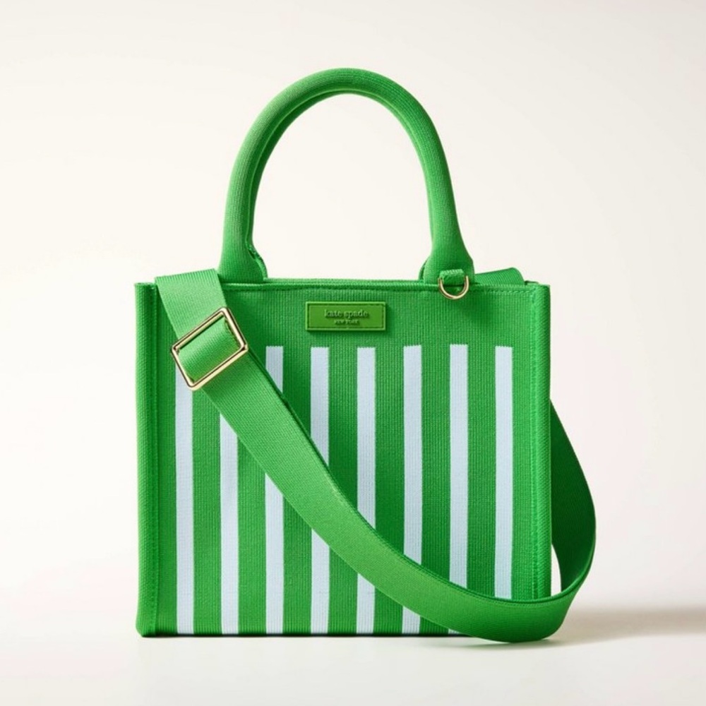 Kate Spade x Target Green Stripe Knit Tote Bag